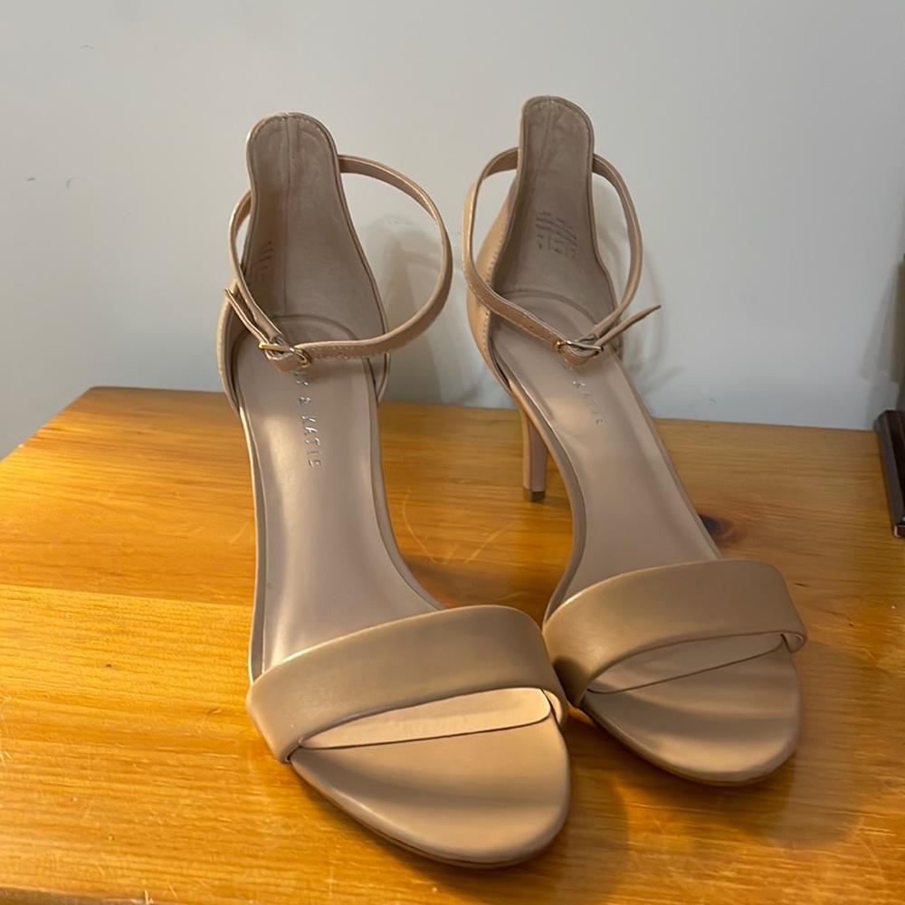 Kelly and Katie beige high heels